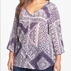 LUCKY BRAND • Tonga Bandana Top Size 1X